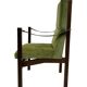 Vintage armchair solid wenge design 60s leather armrests design