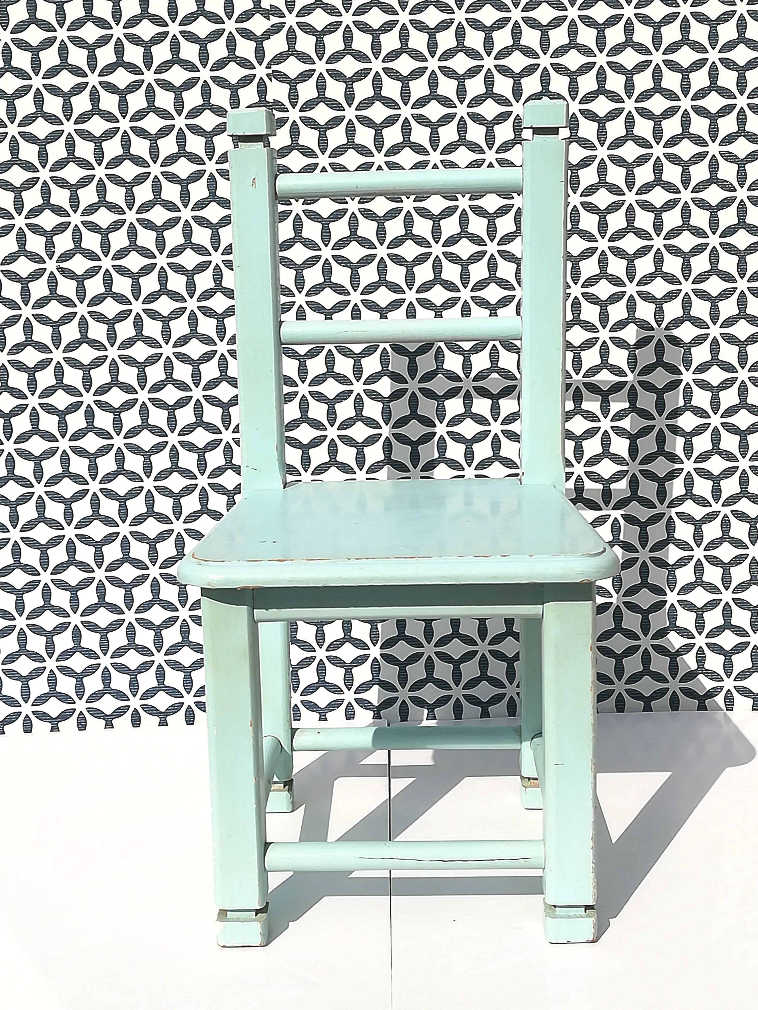 Chaise bleu givré enfant