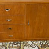 Vintage 1960s 4-drawer, 1-door cabinet