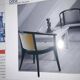 Baumann Diese table and 6 armchairs, Pagnon Pelhaître design, Wenge and red color,