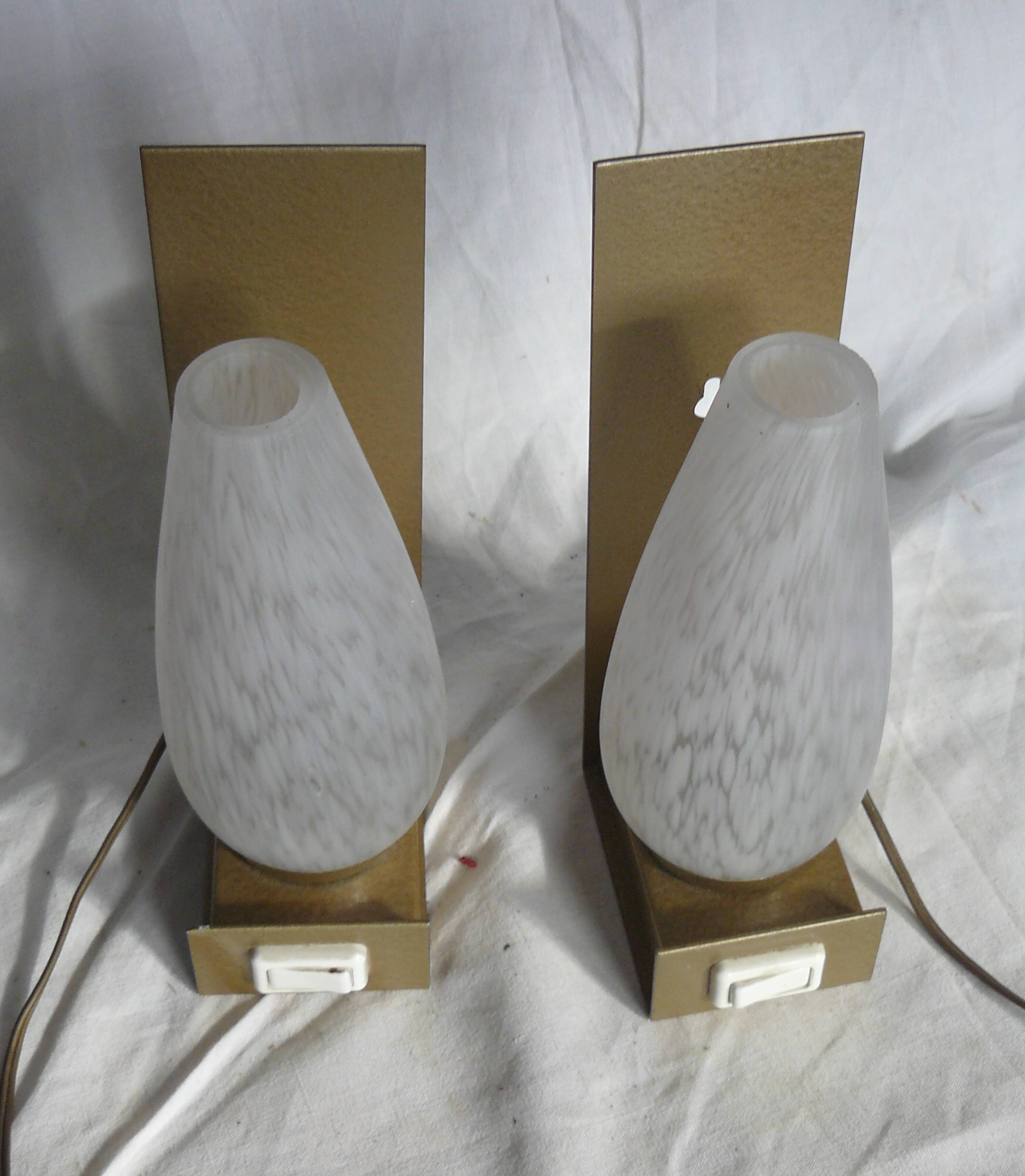 Pair of designer bedside lamps from 1950-60