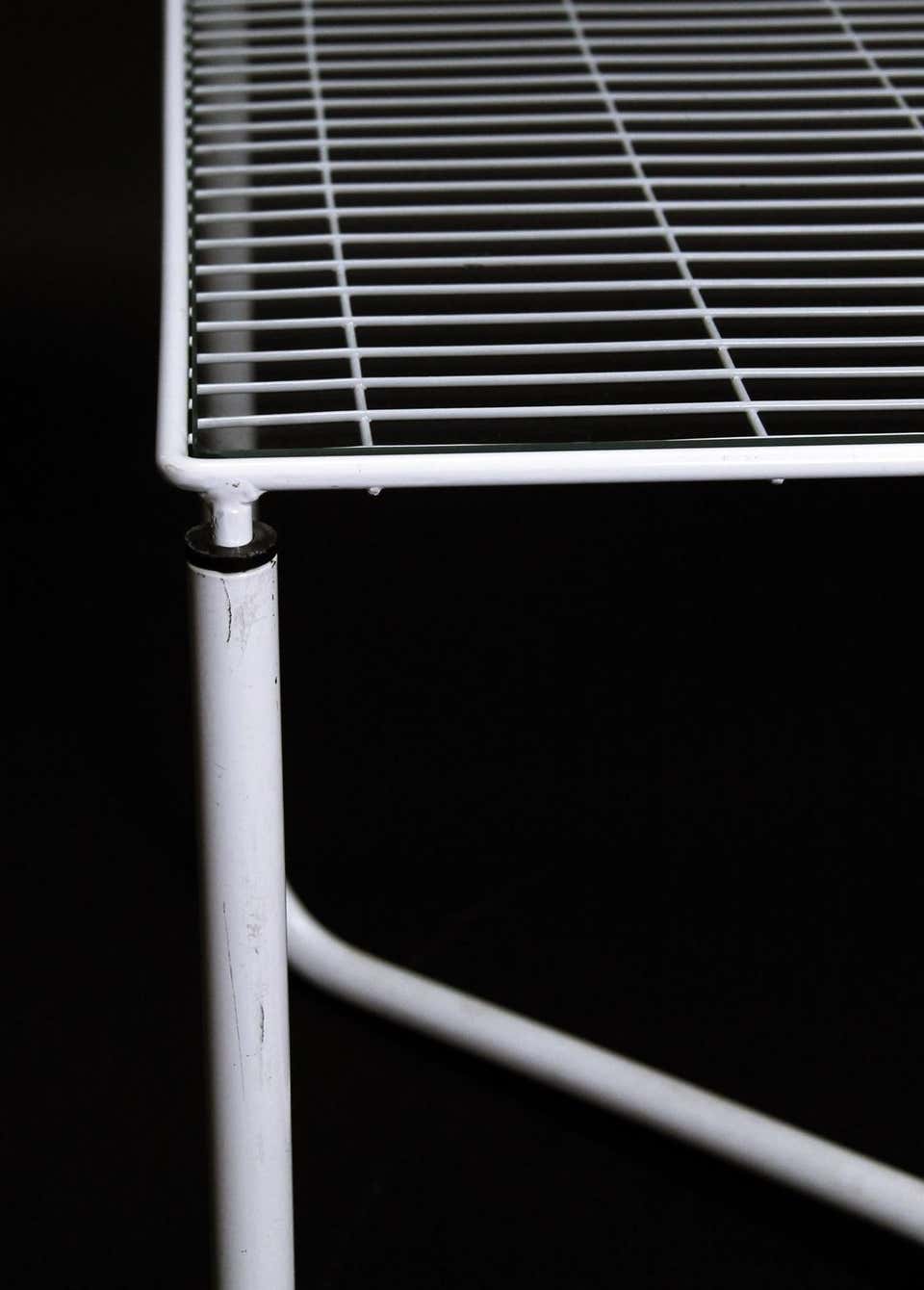 Postmodern white jarpen table by niels gammelgaard for ikea, 1983