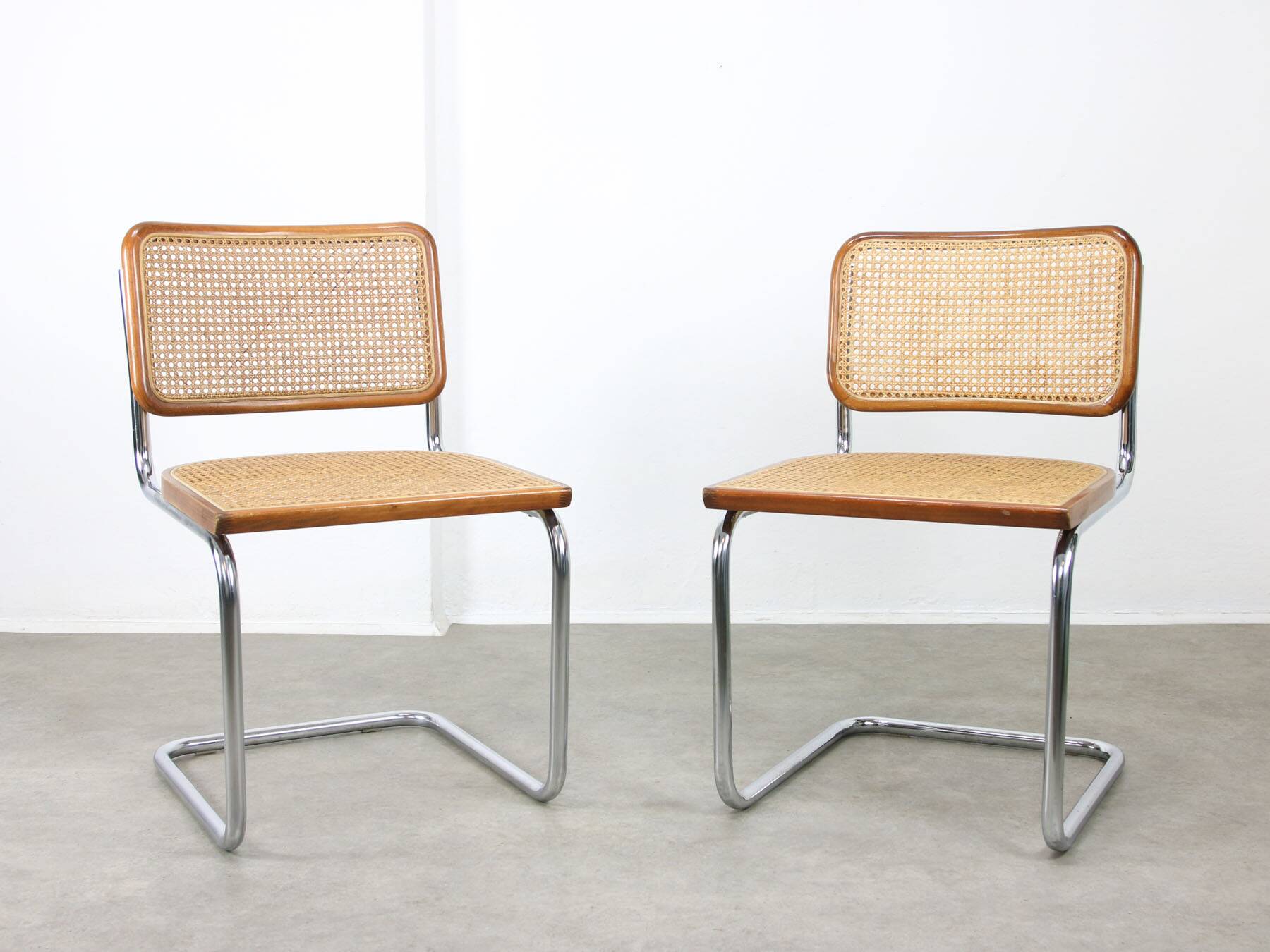 Chaise vintage marron B32 Cesca par Marcel Breuer, set de 2