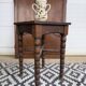 Small antique side table - turned legs - Louis XII inspiration