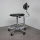 Adjustable chrome office chair on wheels, Czechoslovakia, 1980s