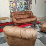 JF Mur Line Vintage Soft Leather Armchairs