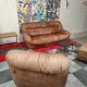 J.F. Mur Line Vintage Soft Leather Armchairs