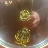 Superb dish n° 40 in emaux de longwy l'arbre aux oiseaux mp chevallier 37 cm