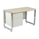 Bureau "space age". Acier laqué, acier chromé. France, circa 1970