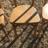 Lot of 6 vintage wooden bistro chairs