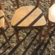 Lot of 6 vintage wooden bistro chairs