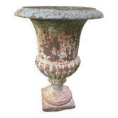 Large Medicis vase in white cast iron.