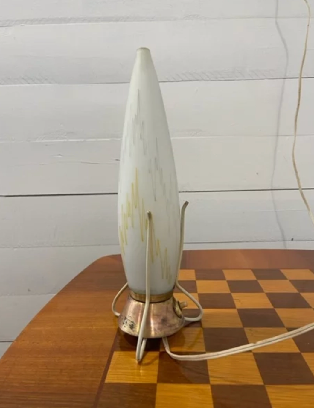 Vintage rocket table lamp space age 1950