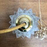 Vintage moulded glass tulip walker