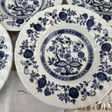 Lot de 5 assiettes creuses en porcelaine Crown Clarence Made in England