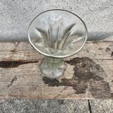 Antique tulip vase in moulded glass
