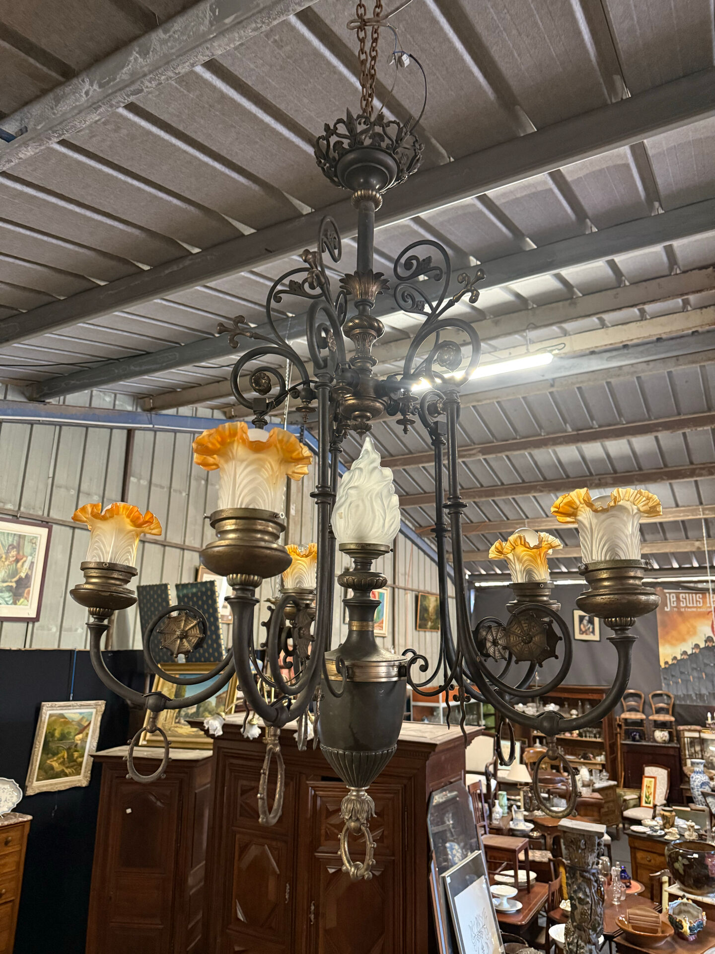 Lustre Napoléon III 6 feux