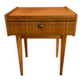 Chevet vintage en bois verni – table de nuit vintage