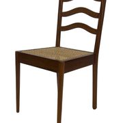Vintage Teak Chair with Webbing - 1970s Design
