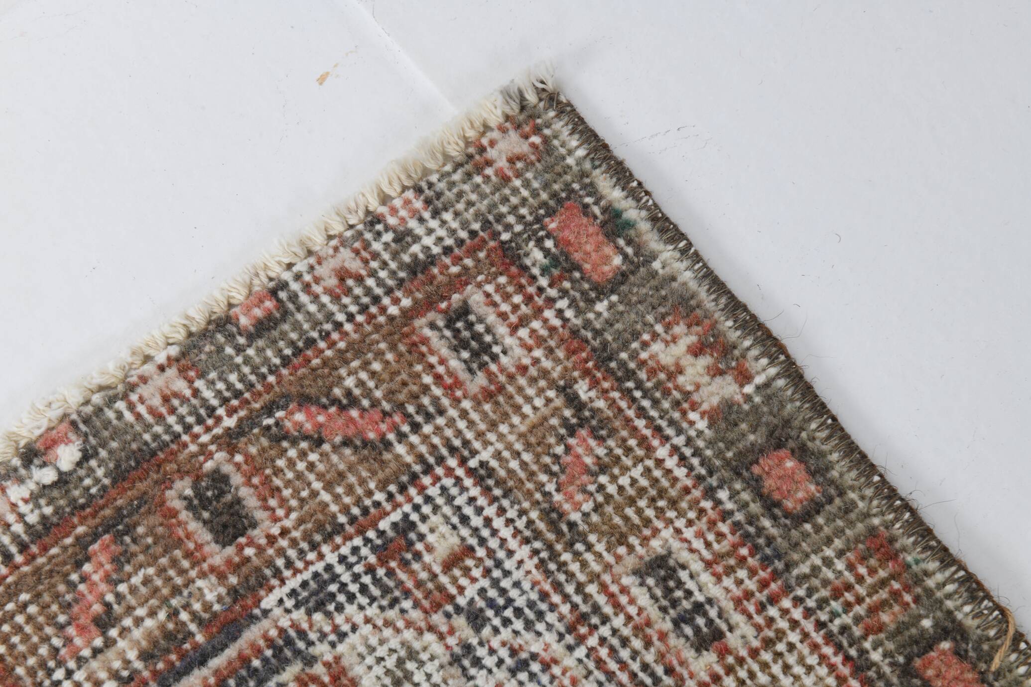 Green Beige Medallion vintage turkish Rug, hand made vintage carpet