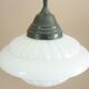 Pendant lamp, lamp, old globe opaline glass, geometric shapes, art deco, 1930