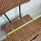 Bar stool in steel and braided wicker, design of the 50s, 92 cm