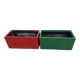 2 red/green planters