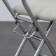 Set of 4 Postmodern Folding Chairs in Chrome and Wool, Italy, 1990s