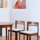4 modernist cream chairs