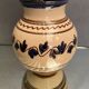 Glazed terracotta vase decorated with Savoy vegetable frieze