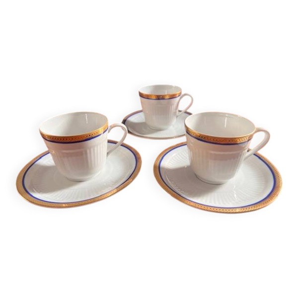 Service trio café ou thé en porcelaine de Bavière