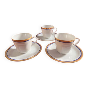 Service trio café ou thé en porcelaine de Bavière