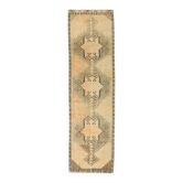 1970s Turkish Handmade Wool Runner Rug 81x297