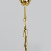 Vintage flower chandelier in Murano glass and brass with 2 burners. Year 70