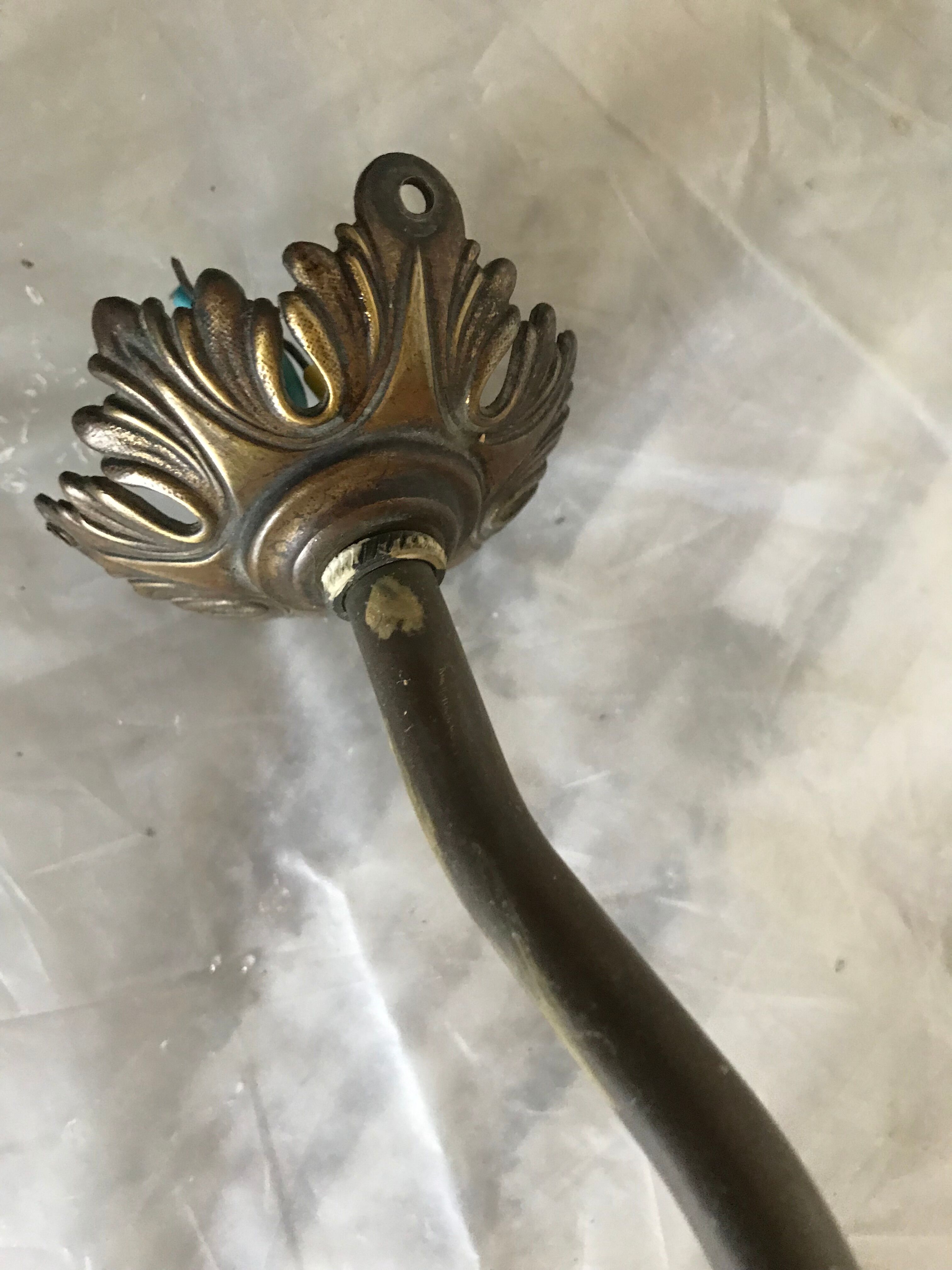 Copper art deco wall light