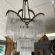 Art deco chandelier silver bronze grapevine