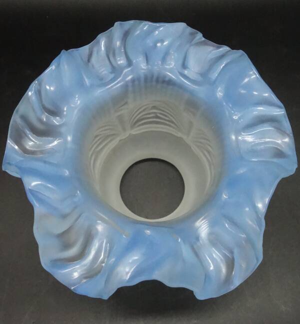 Blue draped decorative tulip - glass