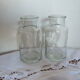 2 apothecary pots, chemistry, glass
