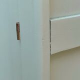 Vintage Parisian wardrobe, blue-green and gray