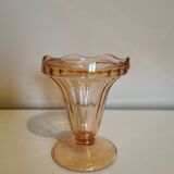 Set of 6 old pink glass ice cream cups