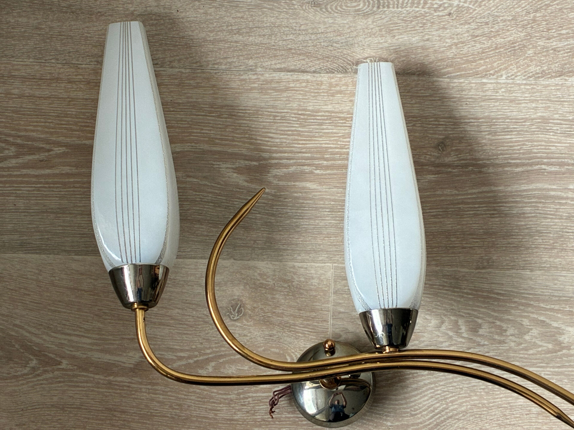 Pair of vintage 60s wall lights