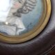 Framed 19th-century miniature gouache portrait of an aristocratic woman