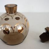 Liqueur service for two gilded crystal art deco Czechoslovakia