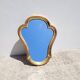 Miroir vintage doré maison Roussat 32x40cm