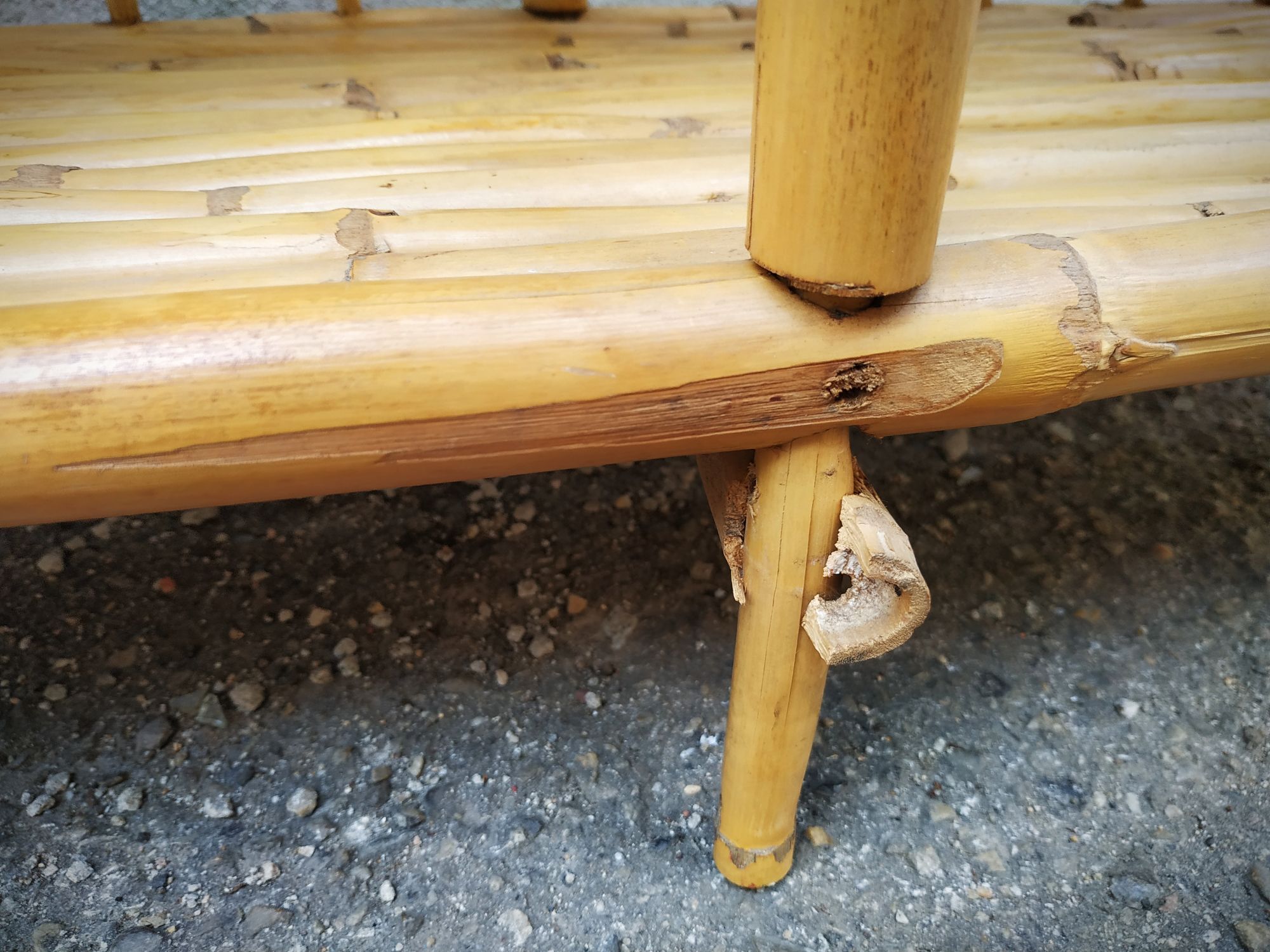 Vintage bamboo shelf