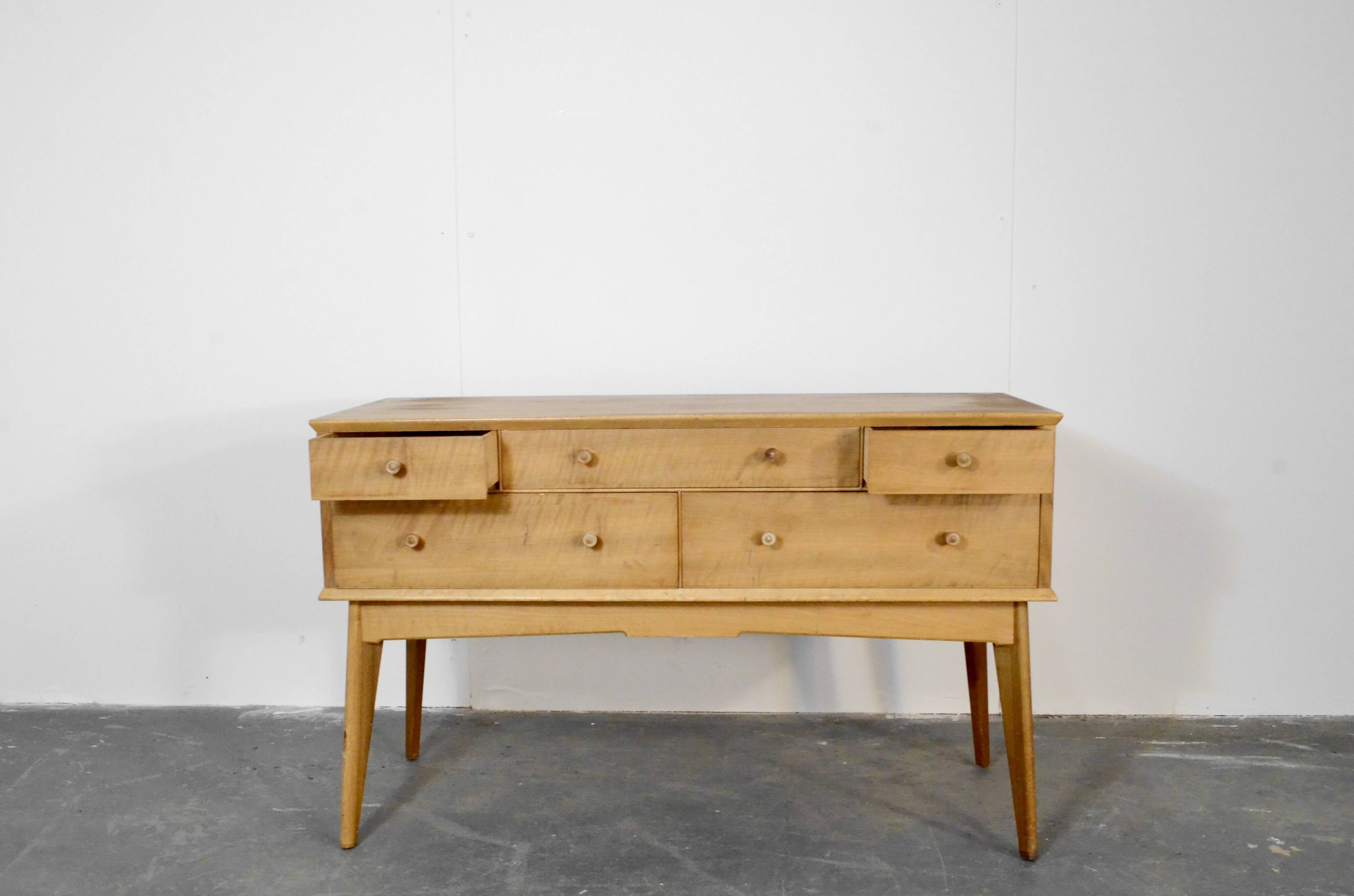 Midcentury Alfred Cox Sideboard Dresser In Walnut Modern Danish Style Vinta