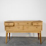 Midcentury Alfred Cox Sideboard Dresser In Walnut Modern Danish Style Vinta
