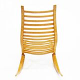 Sculptural 1960s Wishbone Rocking Chair In Oak By Robin Williams