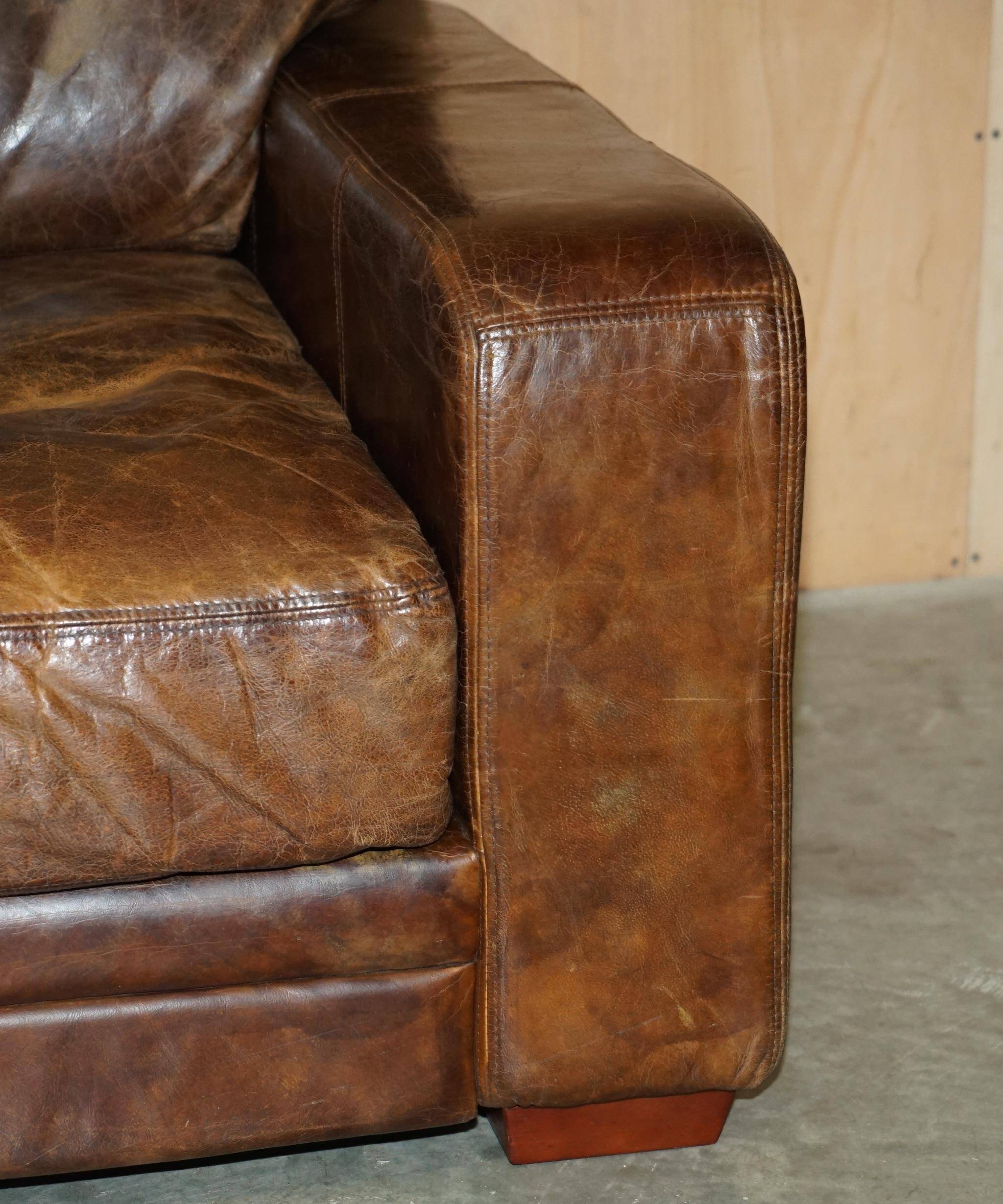 Halo Soho Heritage Leather Biker Sofa by Timothy Oulton