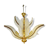 Palm model glass chandelier, Italy 1980 Venini